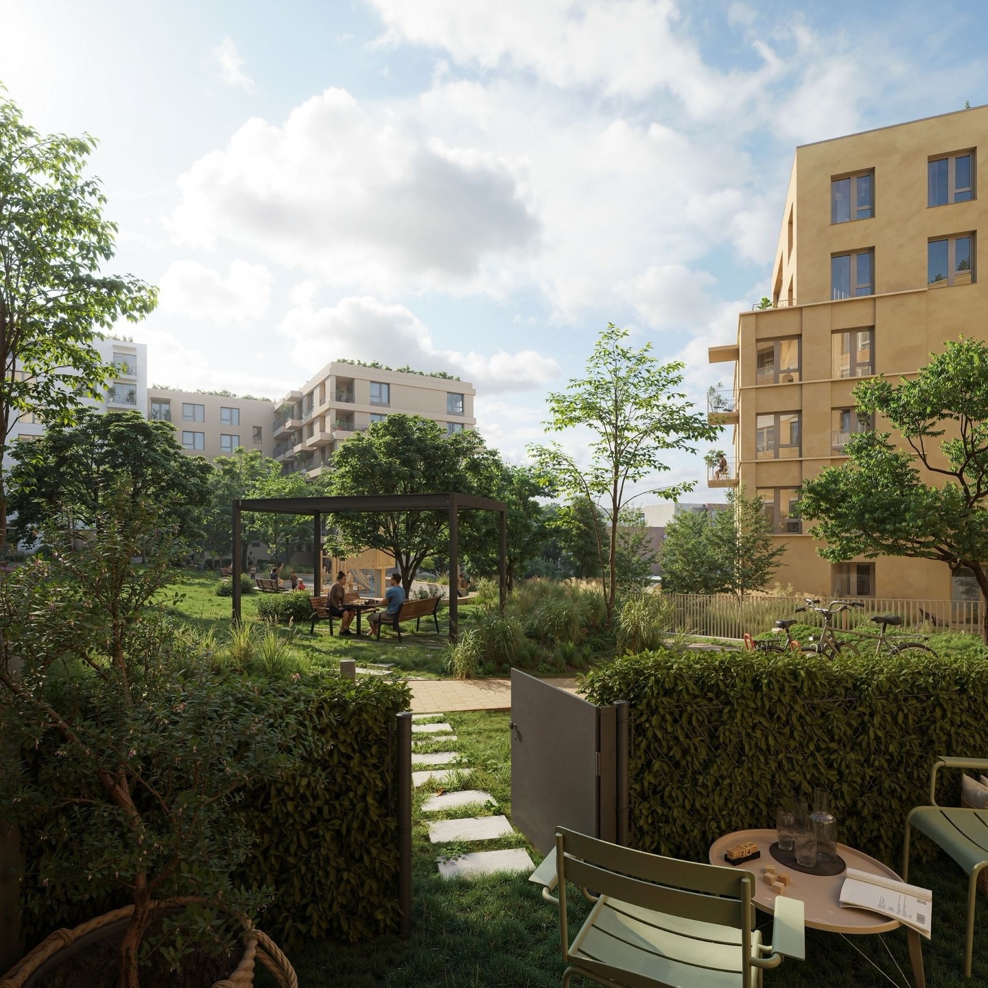 Life at Dvory Vysočany happens outside, too. 🌿

Moments for meeting up and moments just for yourself. Safe inner courtyards. Dvory Vysočany will bring a unique atmosphere to Prague 9, combining the charm of the past with the beauty of modernity. 🖤

#dvoryvysočany #praha #byvanie #corwin #prahabyvanie